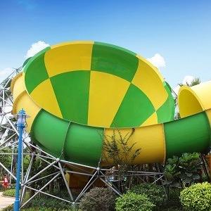 China Commercial Fiberglass Water Slides Customized 30MX20M Size for sale