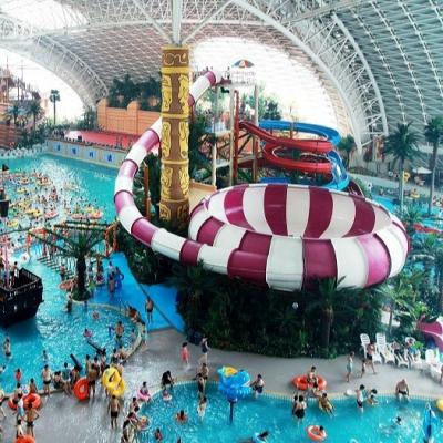 China Space Bowl Fiberglass Water Slides For Adventure Amusement Waterpark Water Splash Rides for sale