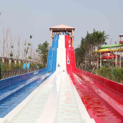 China Stainless Steel Fiberglass Water Slides With Rainbow Color For Kids / Adults in Water Park for sale