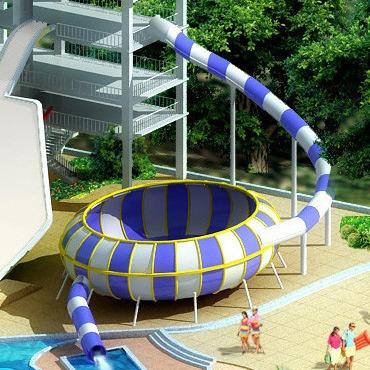 China Customized Exciting Aqua Park Fiberglass Water Slide Red / Yellow / Green for sale