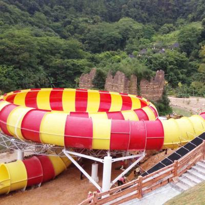 China Colored Fiberglass Custom Water Slides , Adult Long Water Slide for sale