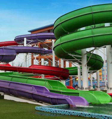 China FRP Spiral Water Slides , Length Customized Water Slide for sale