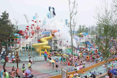 China Summer Outdoor Aqua Park Games FiberglassWater Park Attractions for Theme Park for sale