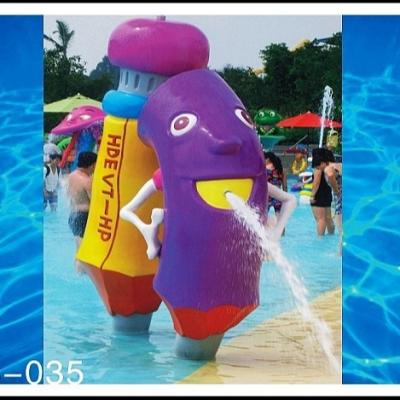 中国 ポリ塩化ビニールのガラス繊維物質的な水公園はspraygroundの水ポンプによってもてあそびます 販売のため