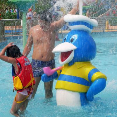 China Commercial Fiberglass Duck Spray Park Equipment Children Outdoor Games for Water Park for sale