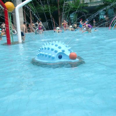 China Fiberglass Water Playground Equipment Hedgehog Spray Aqua Play Fun For Kids for sale