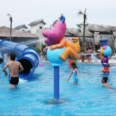 China Estructuras del juego de la aguamarina de la historieta del conejo, equipos del parque del espray, equipo del patio del agua en venta