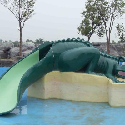 China Das Wasser-Pool-Dias der Kinder kleine, Spaß-Wasser-Park-Fiberglas-Krokodil-Dia zu verkaufen