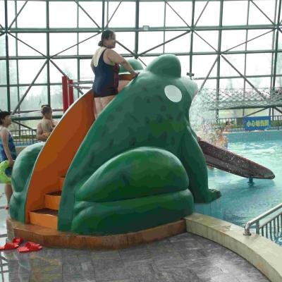 China Frog Shaped Water Pool Slides , Aqua Park Fiberglass Slide Water Play Games for Water park for sale