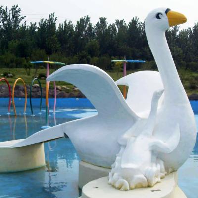 China Kundengebundenes Cygnet-Dia-Spiel für Kinder, Fiberglas-kleine Wasser-Pool-Dias zu verkaufen