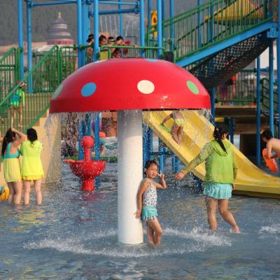 China Outdoor Amusement Rainbow Mushroom Kids Water Playground Galvanized Carbon Steel for sale