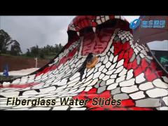 Adult Fiberglass Water Slides Galvanized Carbon Steel For Water Park