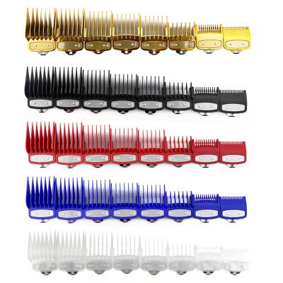 China Durable 8 Size Clipper Attachment Guide Comb Set Clipper Detachable Plastic Full Color Guard for sale