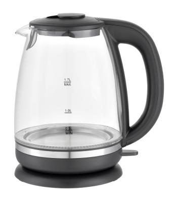 China 360 Degree Rotation Base 2022 Hot Selling Electric Glass Tea Kettle With Sight Glass Safe Cooking for sale