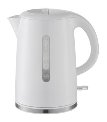 China 360 degree rotation base cheap electronic plastic white electric kettle for cooking hot water for sale