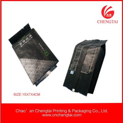 China Gusseted Plastic Bags 100 micron , heat seal Tea Packaging Pouches for sale