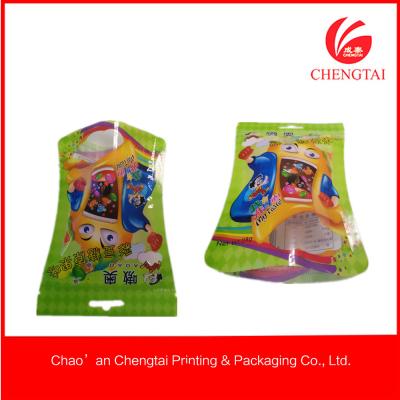 China Small Snack / powder Packaging Use Shaped Pouches With Heat Sealing for sale