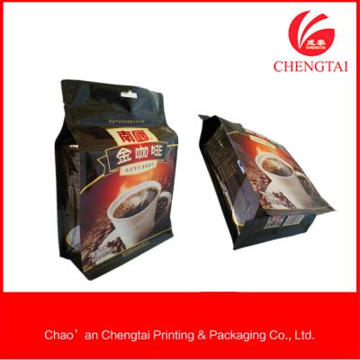 China 408 G Square Bottom Coffee Packaging Bags With Light -Proof Resistance for sale