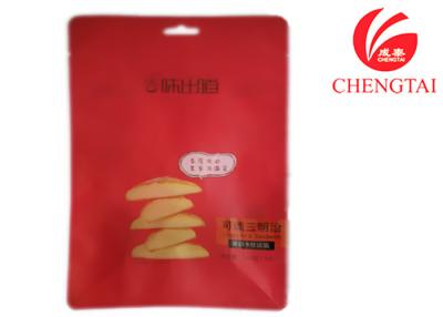 China Red UV Surface Larger Capacity Coffee Packaging Bags And Hang Hole for sale