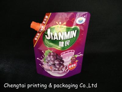 China Plastic Customized Stand Foil Spout Pouch With Cap For Packing Juice for sale