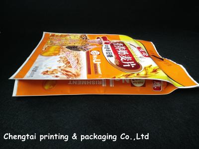 China 600 G Customed Quad Seald Side Gusset Bag For Oatmeal Packaging for sale