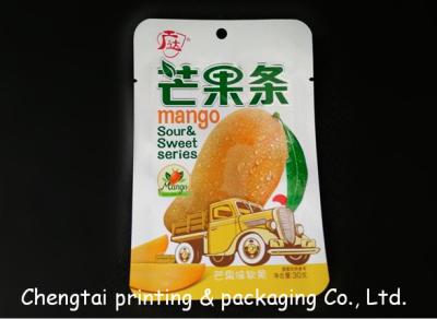 China Food Grade Dried Fruit Packaging Pouches / Three Side Seal Bags QS Approval for sale