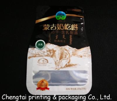 China Glossy Surface Stand Up Pouches No Zipper Food Grade Shaped Pouch With Euro Hole for sale