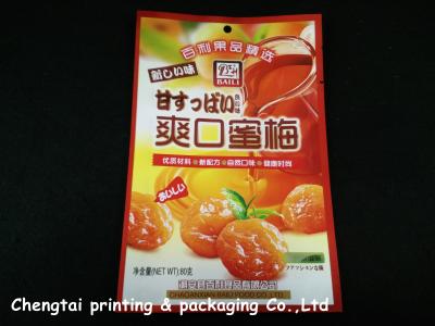 China Flexible Plastic Packaging Dried Fruit Bags Heat Sealed Impact Resistance / Recyclable for sale