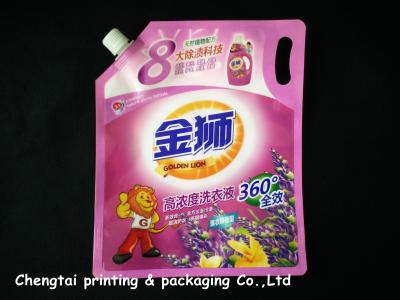 China Detergent Packaging Stand Up Pouch With Spout Customized Liquid Packaging Pouch for sale