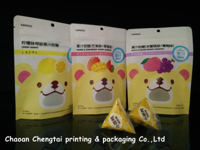 China Fruit Gummy Candy Packaging Stand Up Pouch With Ziplock Customized Size for sale