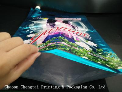 China 500g / 1.45g Detergent Powder Three Side Seal Bag / Handle Leak Proof for sale