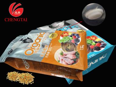 China 1kg , 1.5kg , 2kg , 3kg Dog Food Packaging Pet Plastic Zipper Pouches with Valve for sale