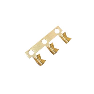 China Factory Direct Sales 4mm Connecting Wire End Lug Crimp Electrical Wire Terminal Toothed Covered Brass Connector for sale