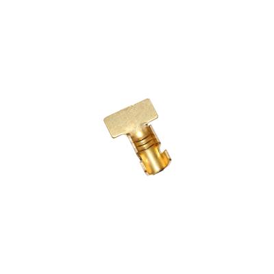 China Power Supply Factory Direct Sales T-shaped Blade Terminal OEM Stamping PCB Spot Welding Brass Gold Plated Terminals for sale