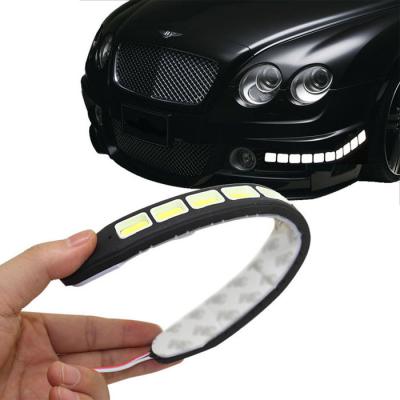 China Always On New Item Drl 12v Led Daylight Tower Lights Singal Daytime Running Lamps By Rubber Flexible COB for sale