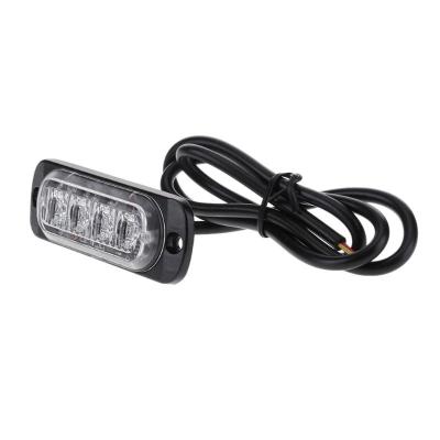 China Aluminum alloy 4 led grill warning light low profile strobe led outdoor mount ambulance light for sale