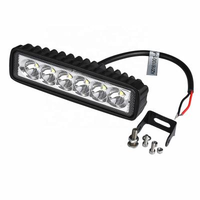 China 18W LED Work Die-Cast Aluminum Housing Light Bar Driving Lamp FOG SUV 4WD Car Boat Offroad Truck For Roof Spotlight Bulb for sale