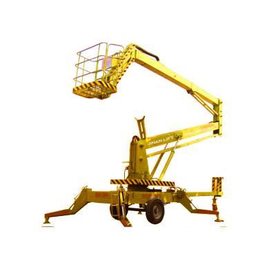 China Hotels 10m-45m Aerial Work Platform 15m Man Lift Towable Articulated Boom Lift Telescoping Elevator for sale