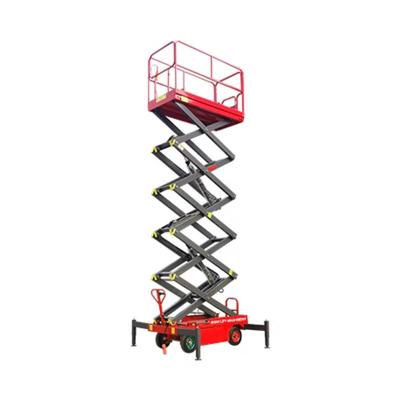 China Hotels Scissor Lift Machine 4m 6m 200kg 230kg 450kg Narrow Crawler Aisle Motor Scissor Lift Table Small Platform for sale