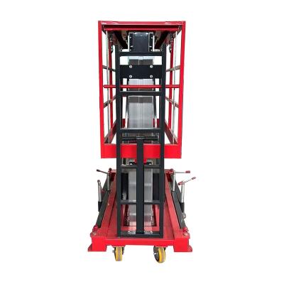 China Hotels Best Price Stable Outdoor Used Double Mast Aerial Aluminum Elevator Platform Cheapest Price for sale