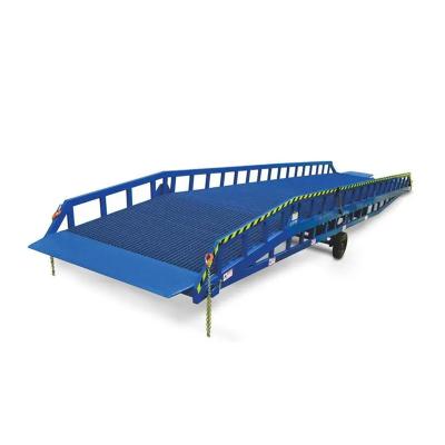 China Large Capacity 6t 8t 9t 12t 15t Truck Dock Leveler Portable Mobile Dock Ramp Yard Hydraulic Truck Container Dock Leveler for sale