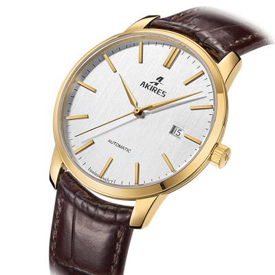 China Auto Date Akires Mechanical Men's Wristwatch OEM ODM Watch For Men Custom Logo for sale