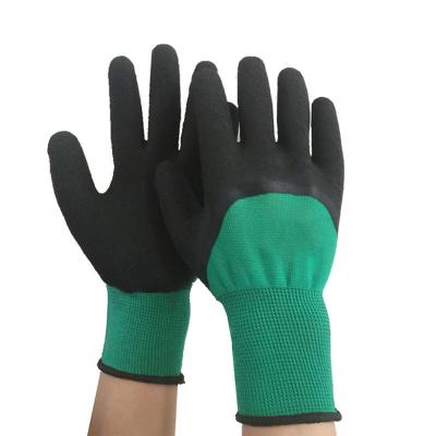 China Durable Custom Logo Gloves Resistant Mechanics Latex Foam Latex Dipped Work Foam Coated Grip Gloves Supplier for sale