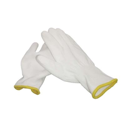 China Anti Static Cheap Price Assembly Anti Static Palm Fits PU Coated 13 Gauge Coating Work Glove White Nylon PU Protective Glove for sale