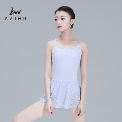 China V back; Baiwu camisole ballet crossover tights 117141054 mash neck ballet dancer tights with lace ballet dancer tights for girls for sale