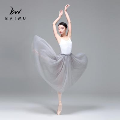 China 118144004 Romantic Ballet Tutu Skirt Gray Professional Ballet Tutu Long Skirt for sale