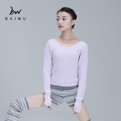 China Plus Size 11411601 Adult Long Sleeve Ballet Warm Ups Practice Dance Sweaters for sale