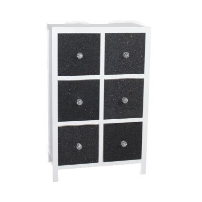 China Multifunctional modern solid black solid wood storage cabinet with drawers for living room for sale