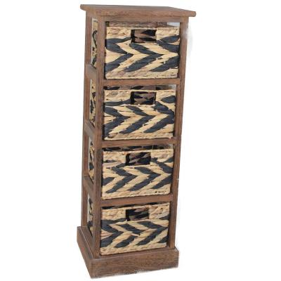 China Solid Living Room Rattan Wooden Weave Multifunctional Solid Wood Cabinet With Drawers for sale