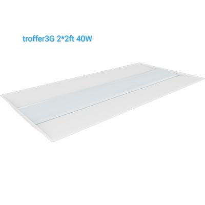 China Office Desk Dlc 2X4 40w led skylight panels led troffer light led flush mount ceiling light 125lm/w led recessed troffer for sale